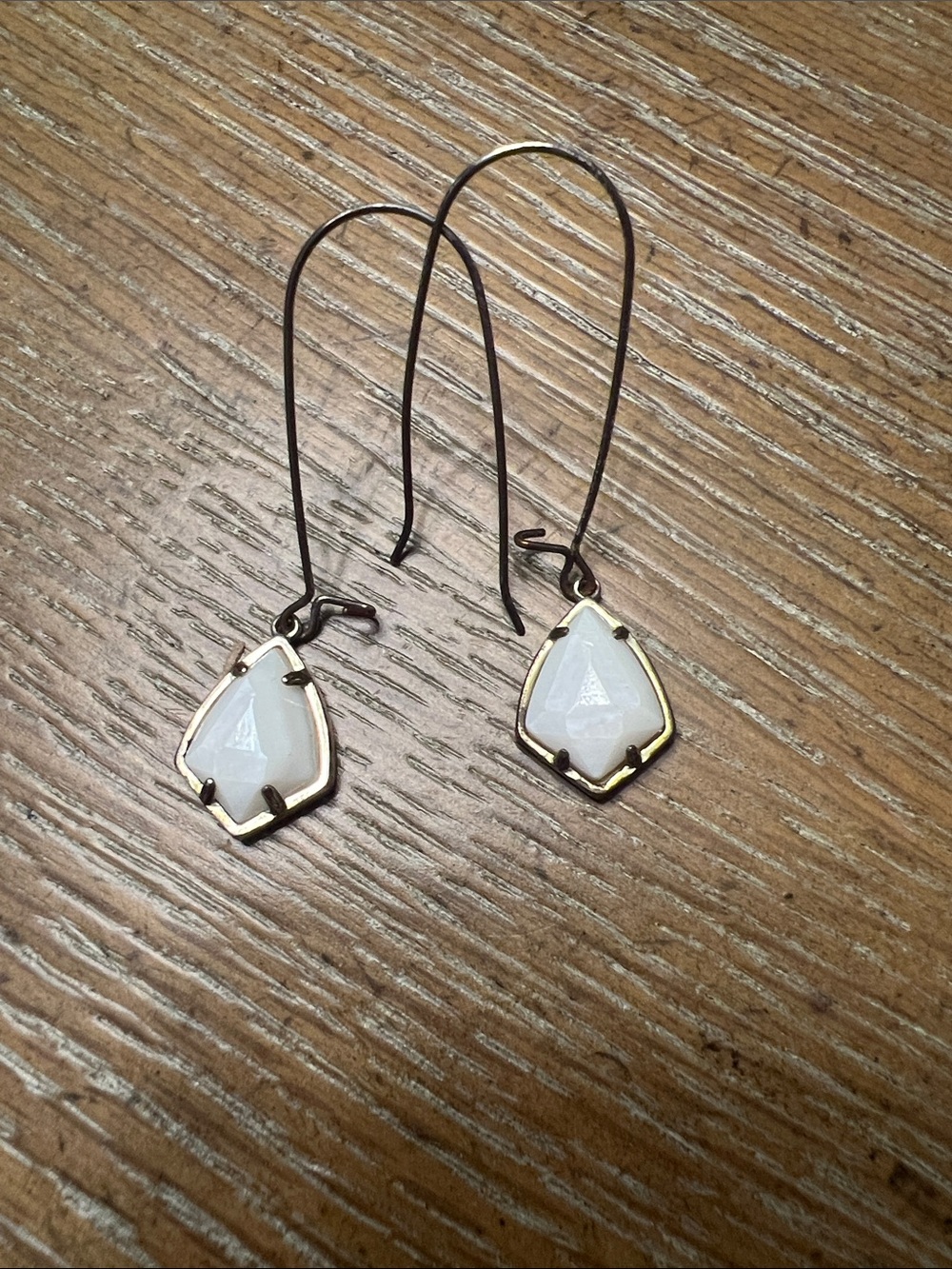 Kendra Scott Delicate White Stone Drop Earrings